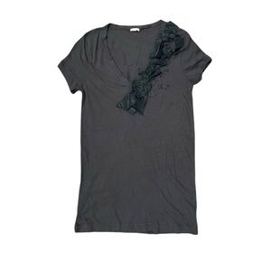 J. Crew Cap Sleeve Ruffled V-Neck Shirt Women’s Size XS